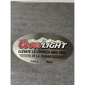 COORS LIGHT LLEVATE LA CERVEZA METAL TIN SIGN Bar 24 x 14